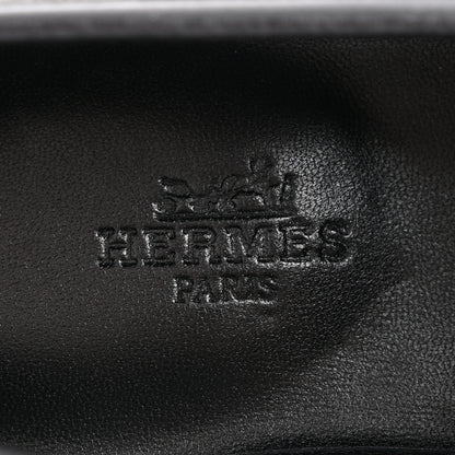 Hermes Goatskin Womens Royal Loafers 35 Black 8 of 9