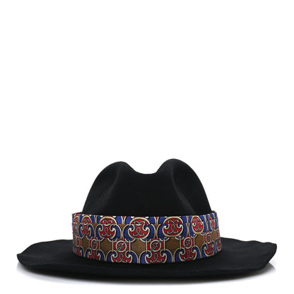 Fendi Rabbit Fur Scarf Fedora M Black 3 of 8