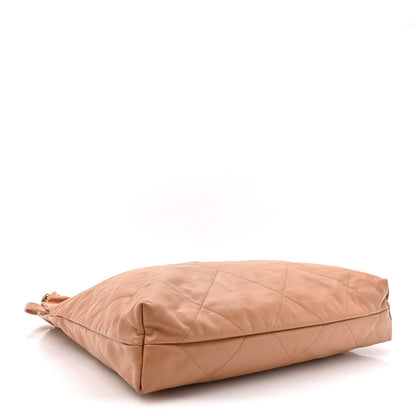 Chanel Shiny Calfskin Quilted Chanel 22 Camel 5 of 12