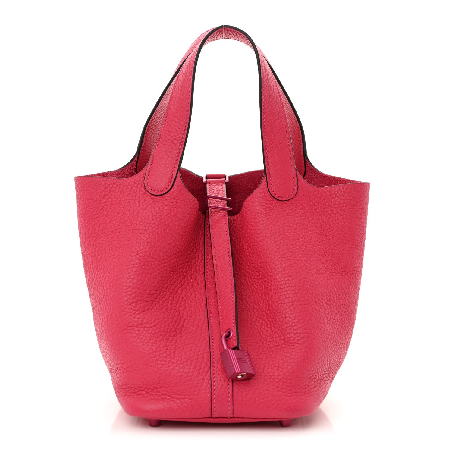 Hermes Taurillon Clemence Monochrome Picotin Lock 18 PM Rose Mexico 1 of 10