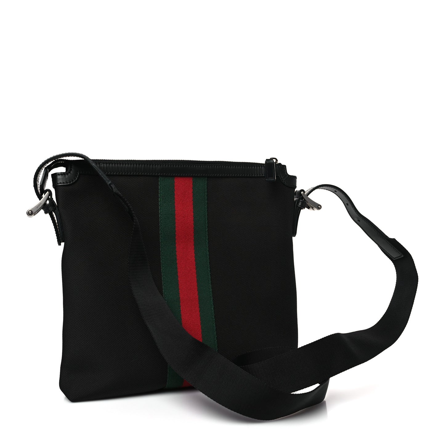 Techno Canvas Web Messenger Bag Black