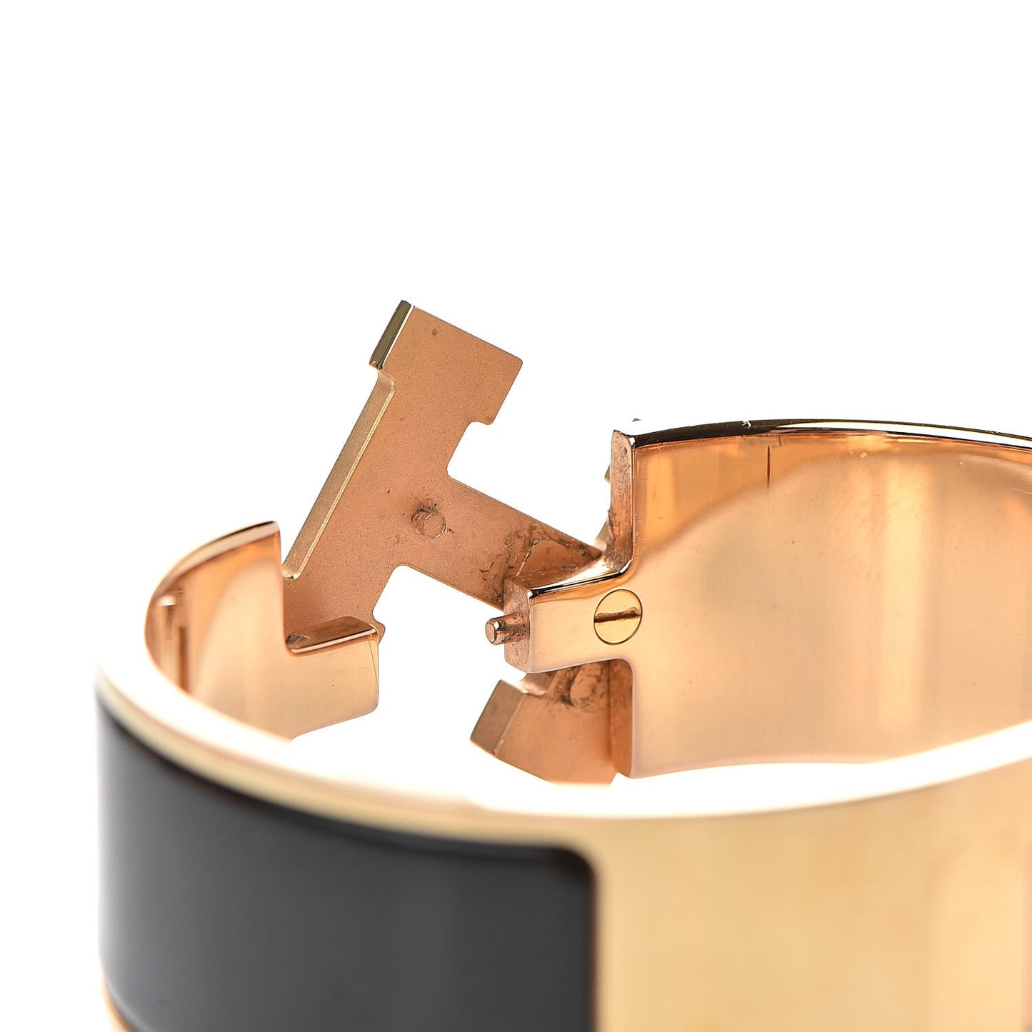 Enamel Wide Clic Clac H Bracelet PM Black