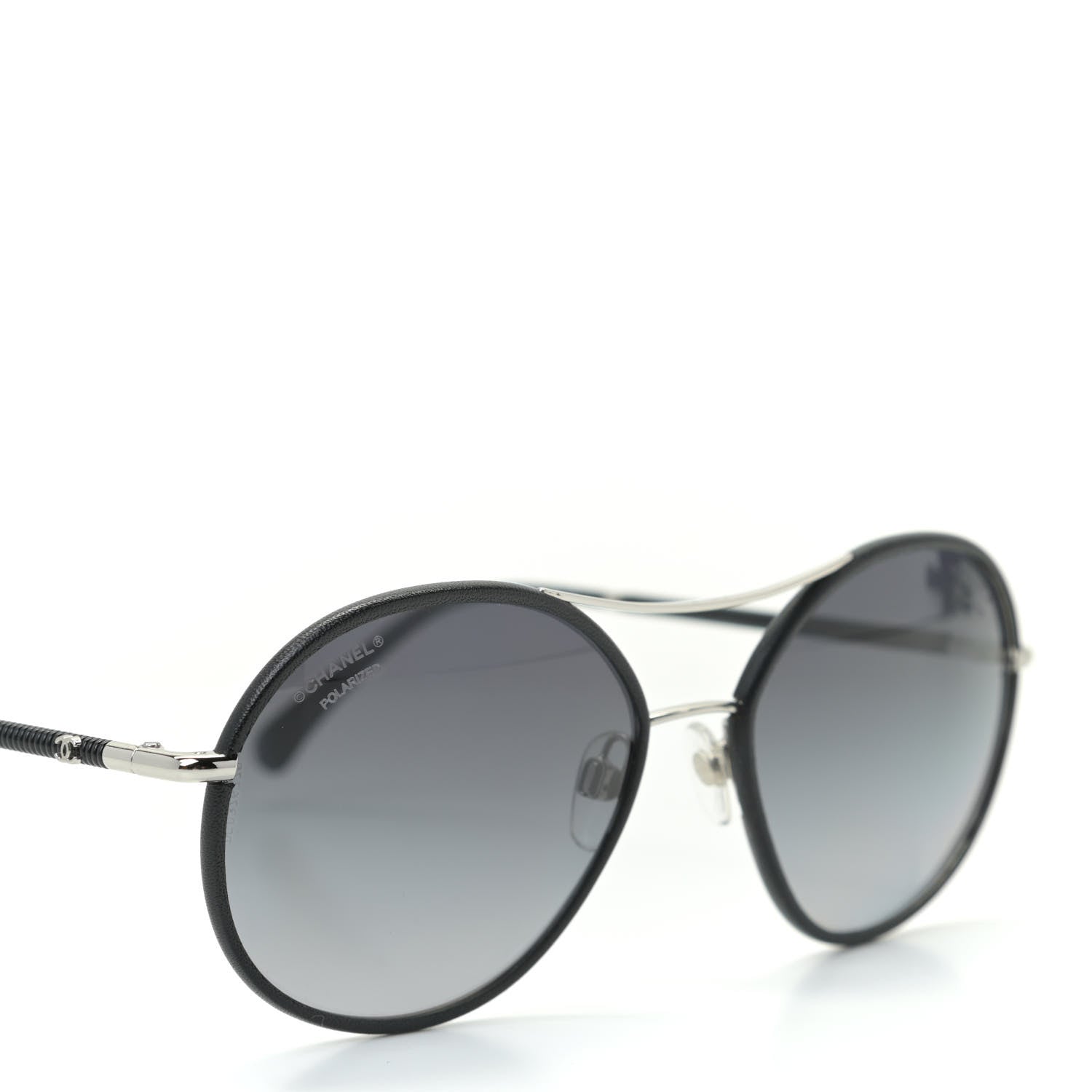 Chanel Round Pilot Polarized Sunglasses 4228-Q Black 7 of 7