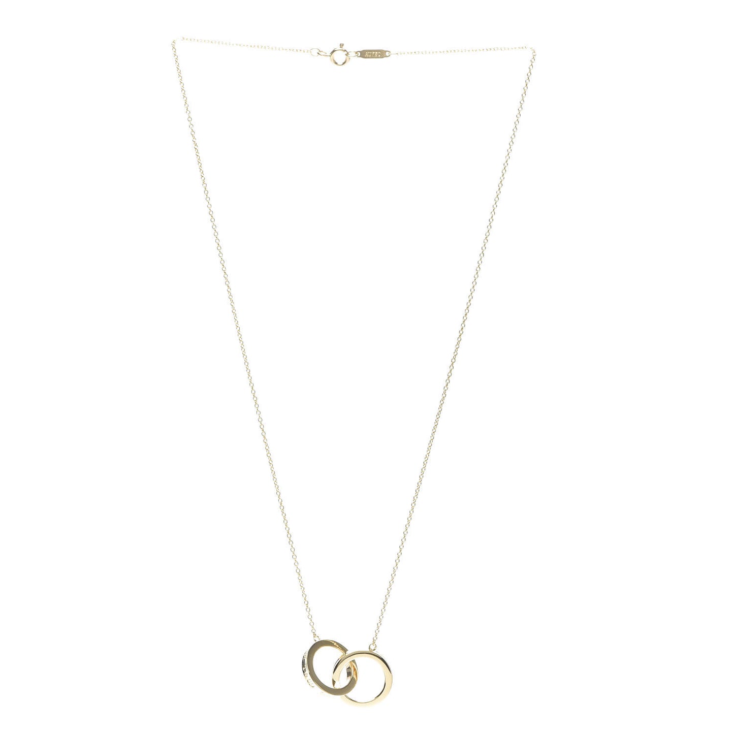 18K Yellow Gold 1837 Interlocking Circles Pendant Necklace