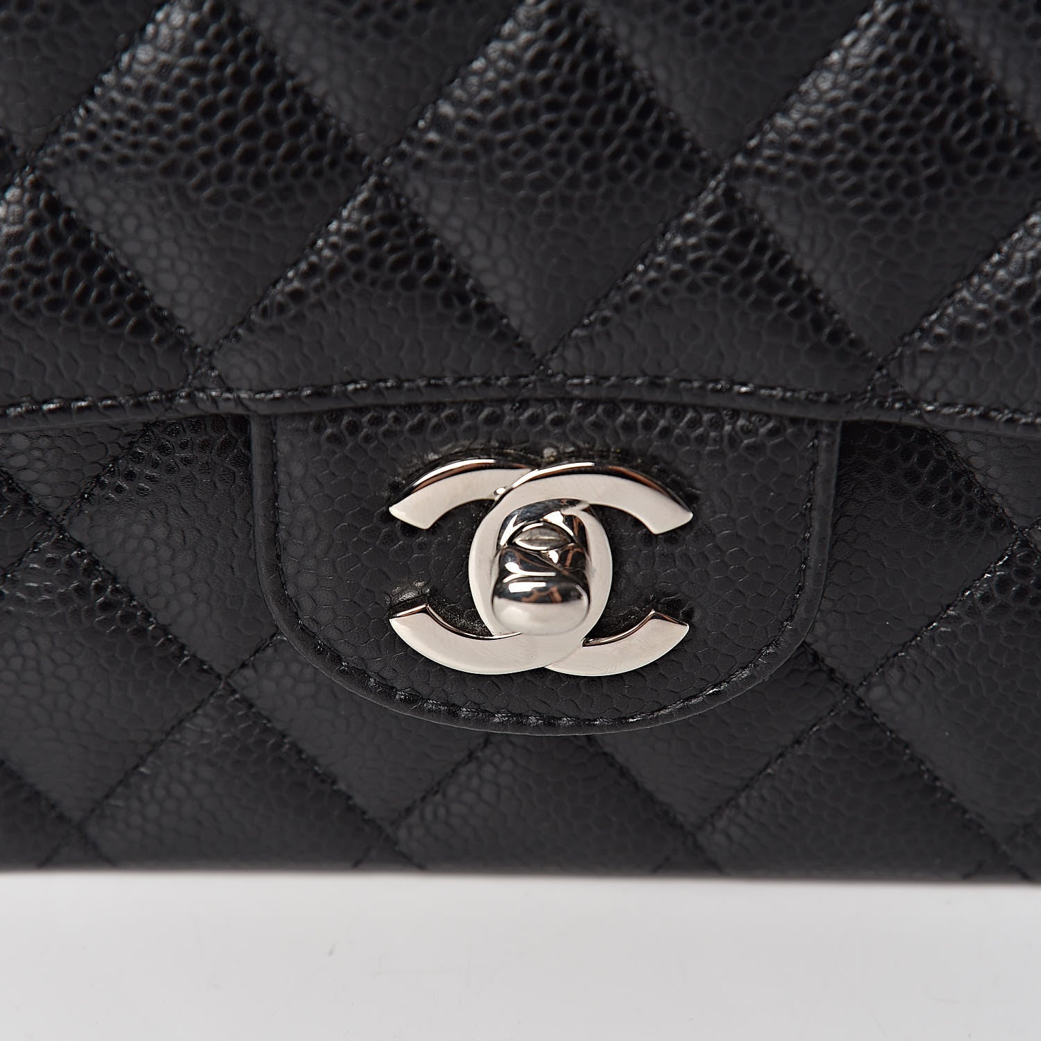 Chanel Caviar Quilted Medium Double Flap Black 10 of 12