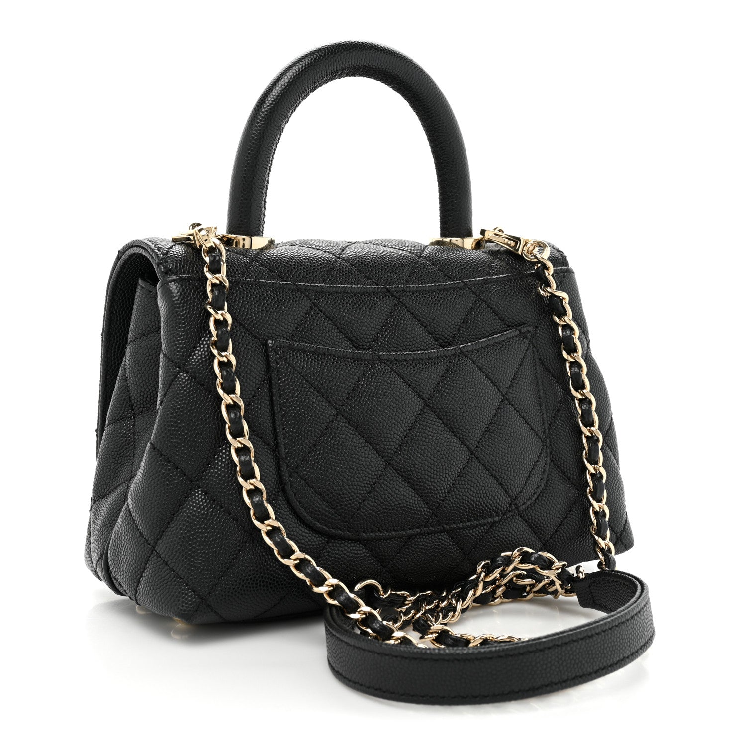 Chanel Caviar Quilted Extra Mini Coco Handle Flap Black 3 of 11