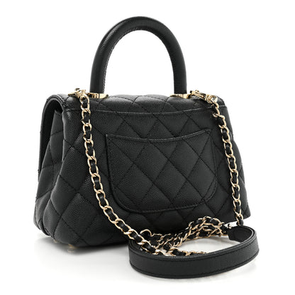 Chanel Caviar Quilted Extra Mini Coco Handle Flap Black 3 of 11