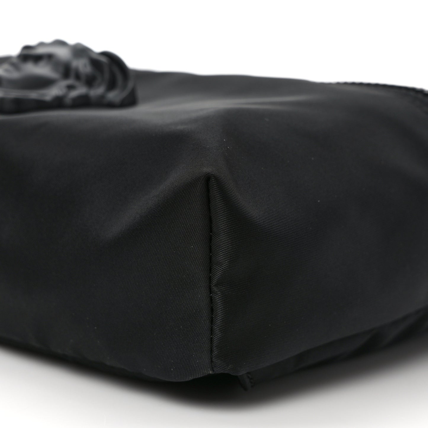 Nylon Palazzo Medusa Belt Bag Black Ruthenium