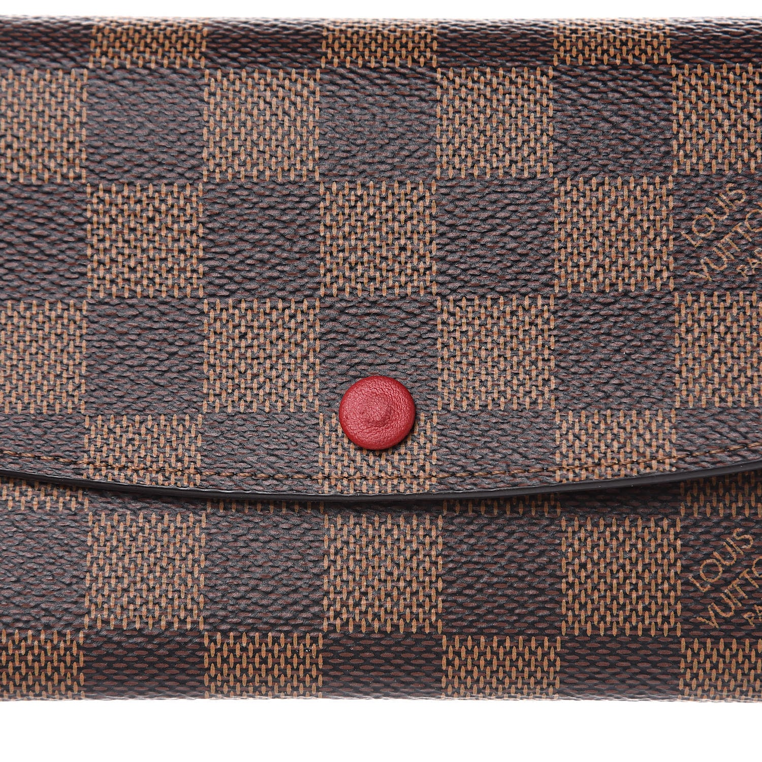 Louis Vuitton Damier Ebene Emilie Wallet Red 9 of 11