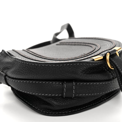 Chloe Grained Calfskin Small Marcie Saddle Bag Black 8 of 9