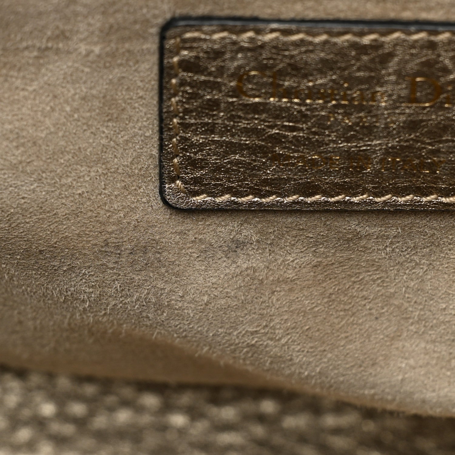 Christian Dior Metallic Grained Calfskin Cannage Medium Supple Lady Dior Gold 11 of 28