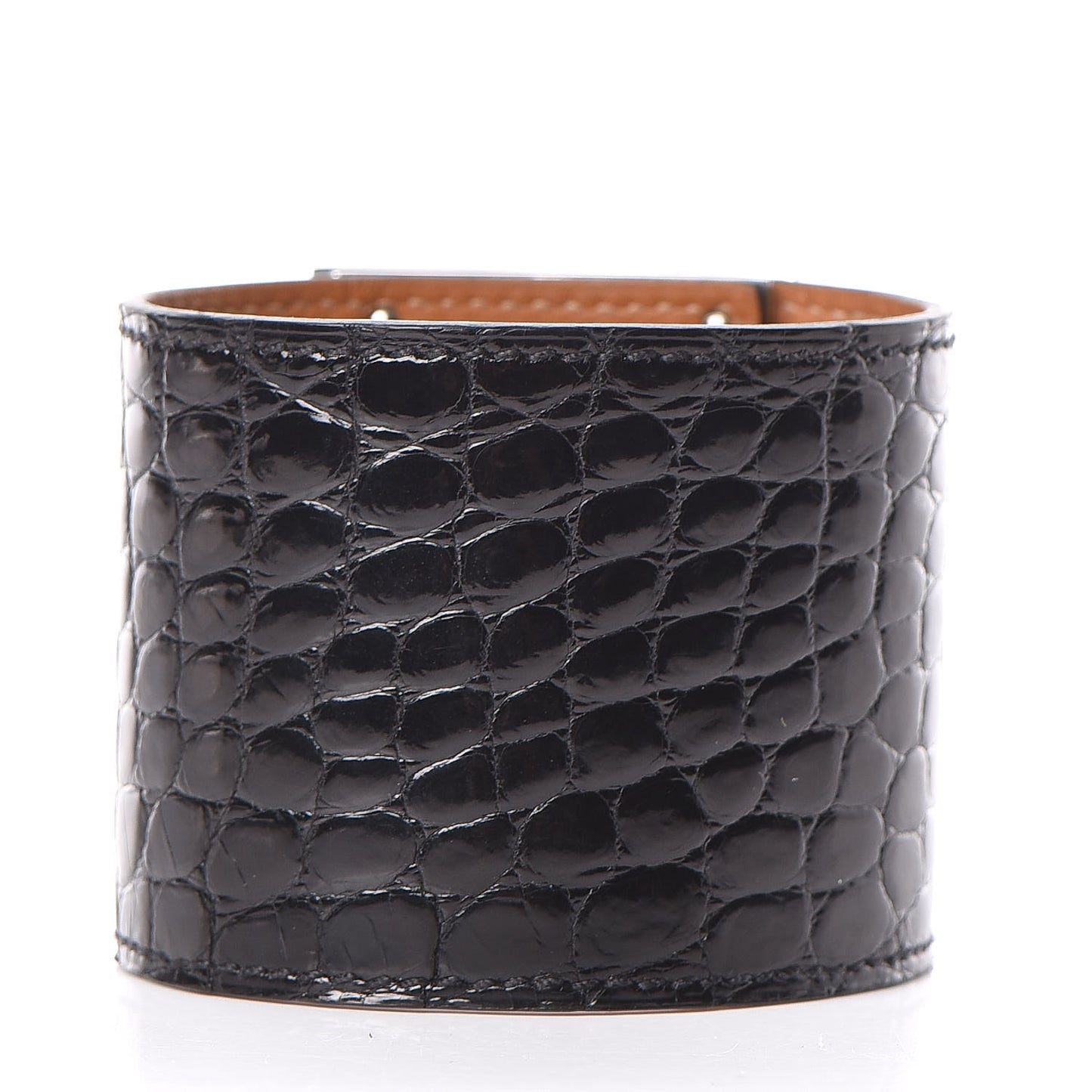 Shiny Alligator Kelly Extreme Bracelet S Black