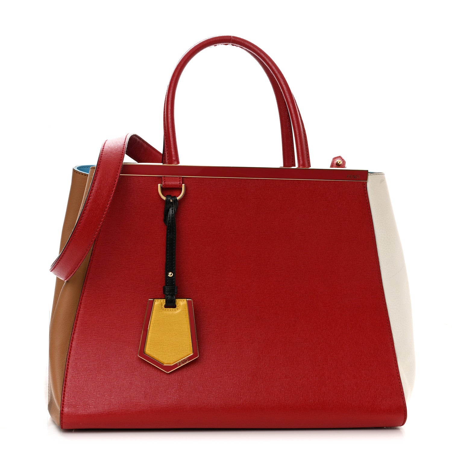 Fendi Vitello Elite Regular 2Jours Tote Multicolor 1 of 12