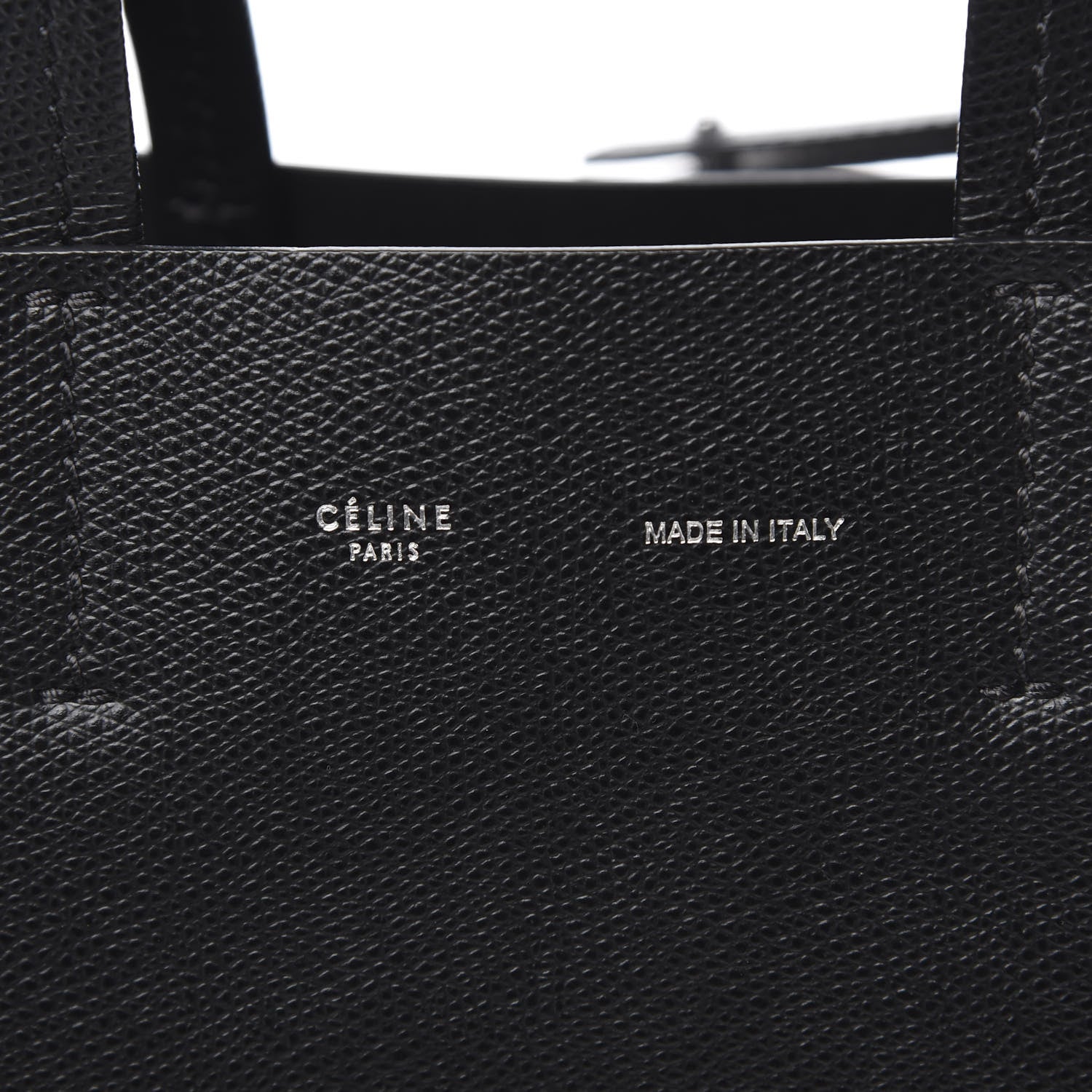 Celine Grained Calfskin Small Vertical Cabas Black 7 of 13