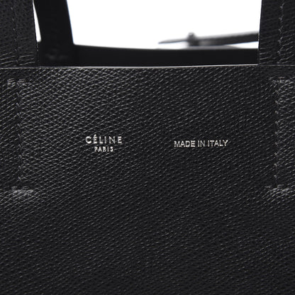 Celine Grained Calfskin Small Vertical Cabas Black 7 of 13