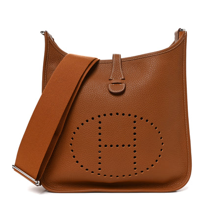Hermes Taurillon Clemence Evelyne III PM Gold 1 of 10