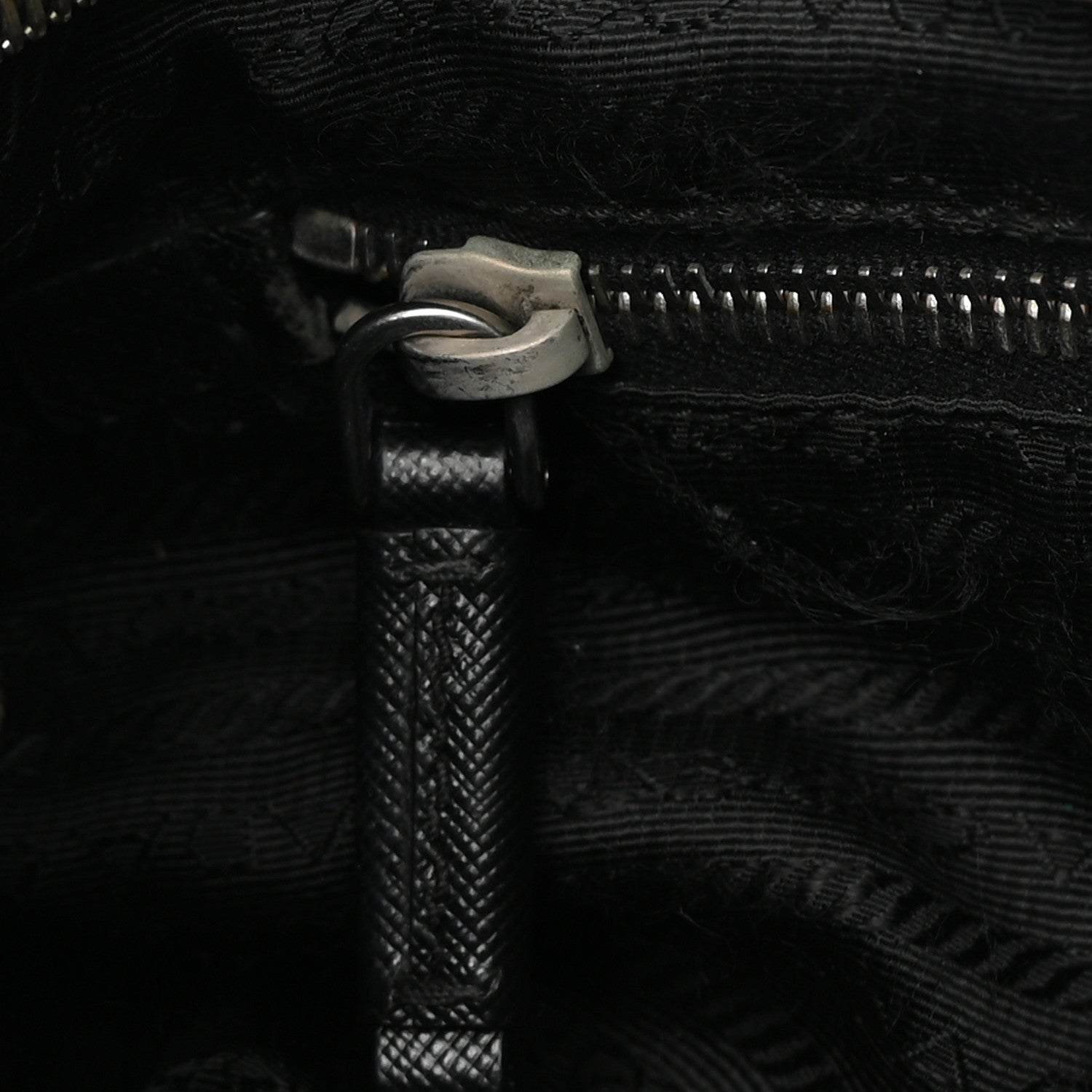 Prada Tessuto Nylon Saffiano Sacca Shoulder Bag Black 13 of 19