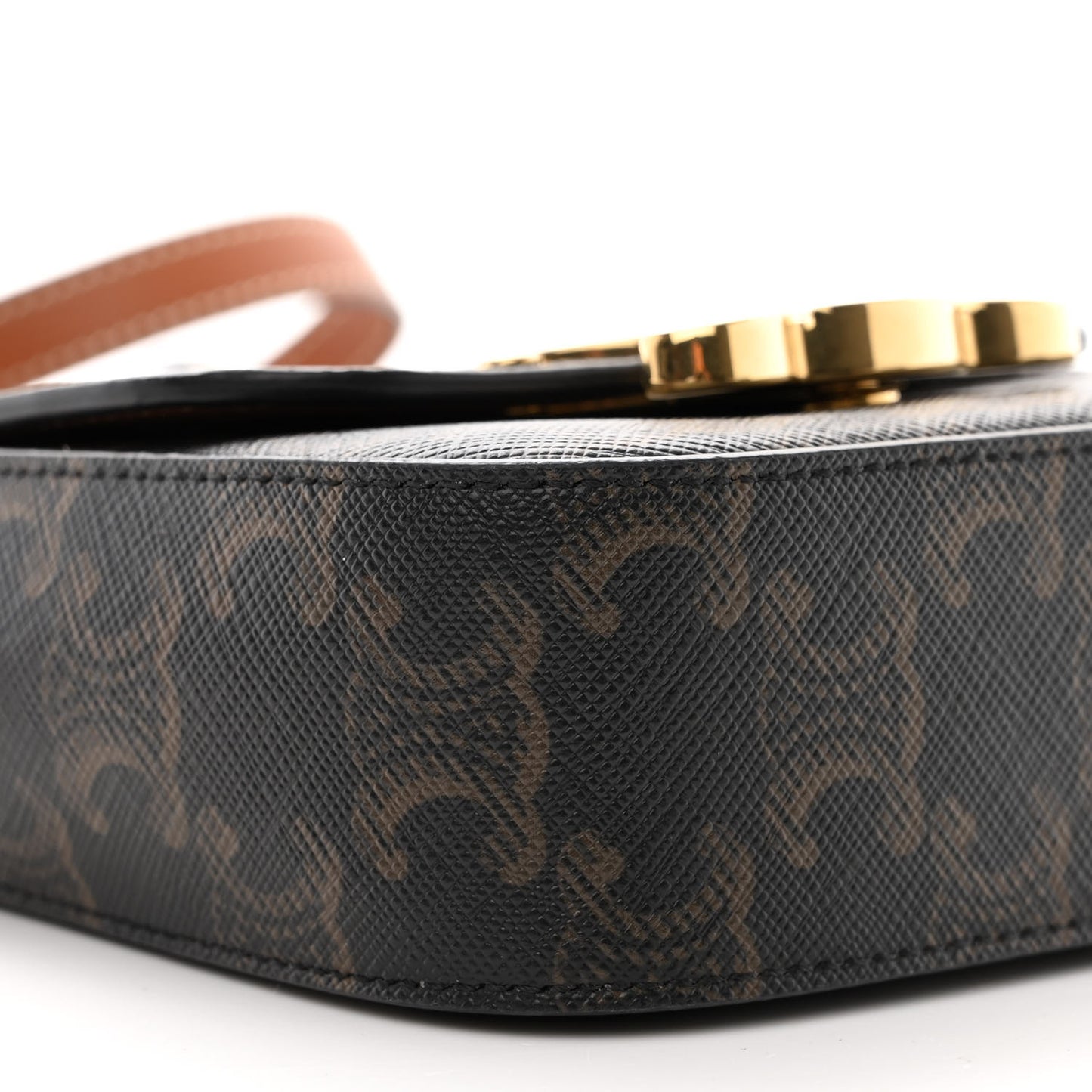 Triomphe Canvas Calfskin Mini Triomphe Tan