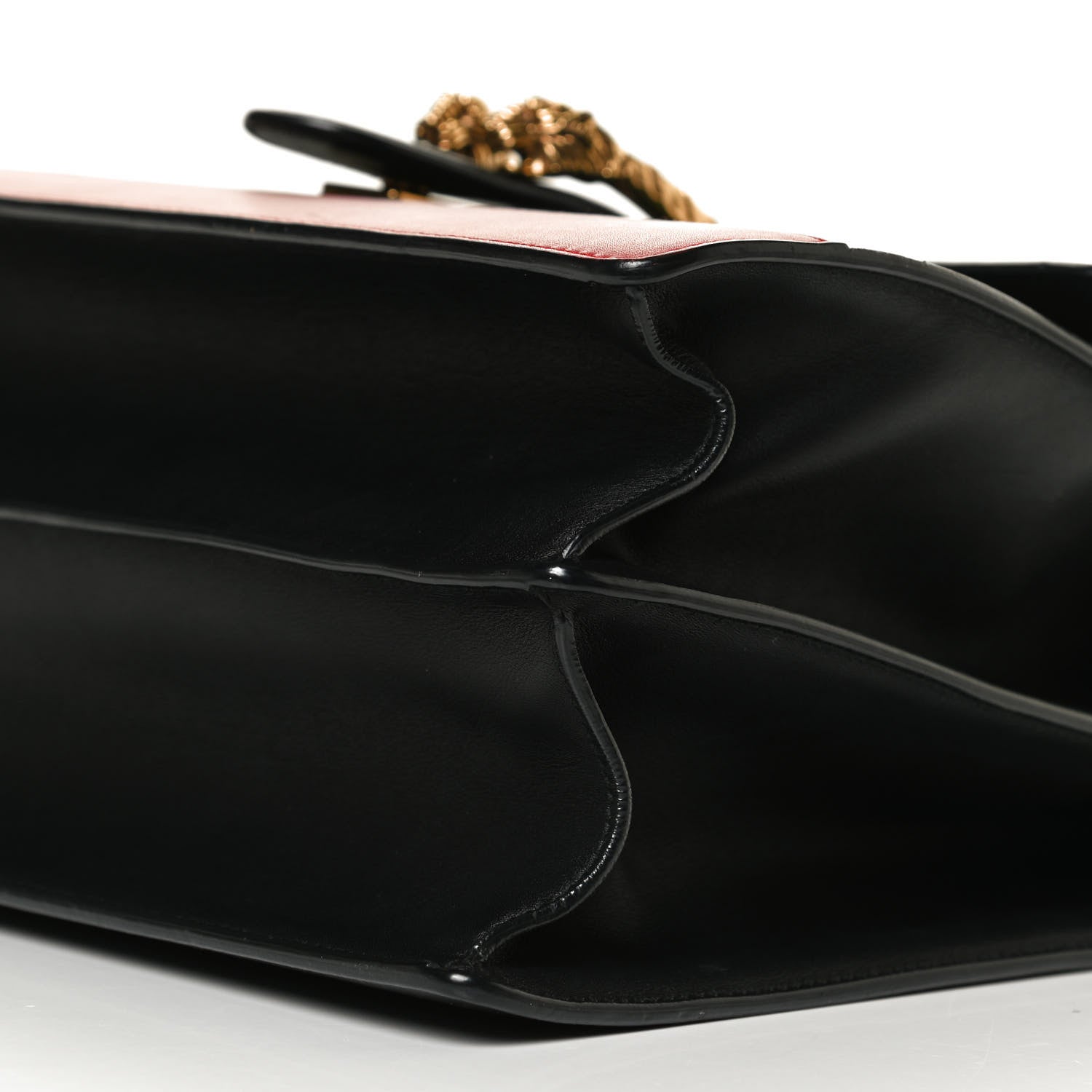 Gucci Calfskin Bamboo Web Large Dionysus Top Handle Bag Black Bright Evergreen Hibiscus Red 11 of 15