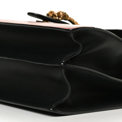 Gucci Calfskin Bamboo Web Large Dionysus Top Handle Bag Black Bright Evergreen Hibiscus Red 11 of 15