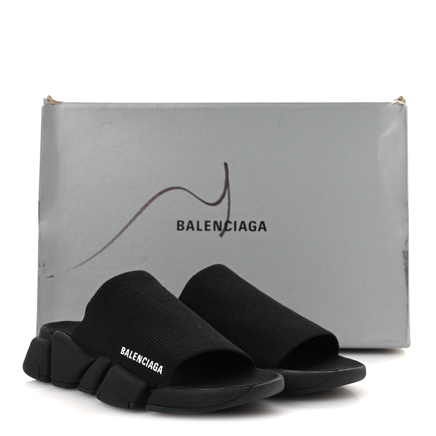 Balenciaga Technical 3D Recycled Knit Womens Speed 2.0 Slide