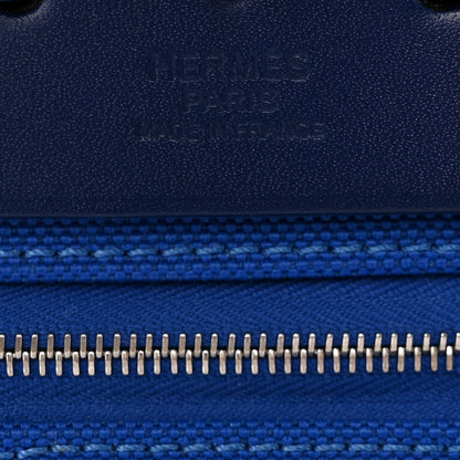 Hermes Toile Militaire Vache Hunter Herbag Zip Retourne 31 PM Bleu Electrique Bleu Saphir 7 of 13