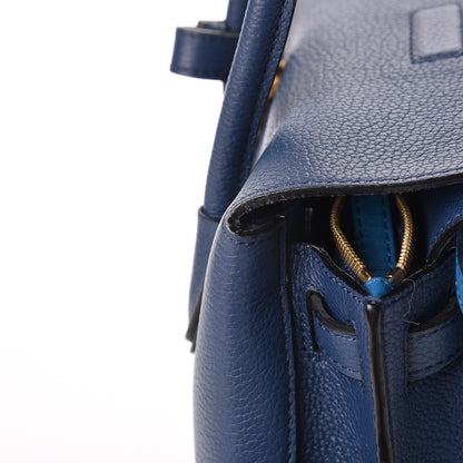 MCM Grained Calfskin Mini Milla Tote Navy 17 of 19
