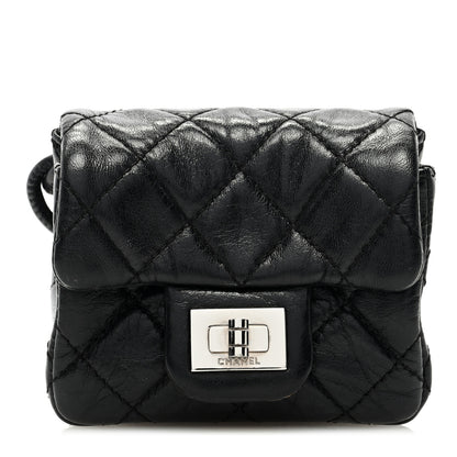 Chanel Calfskin Quilted 2.55 Ankle Wrist Bag Black 1 of 7