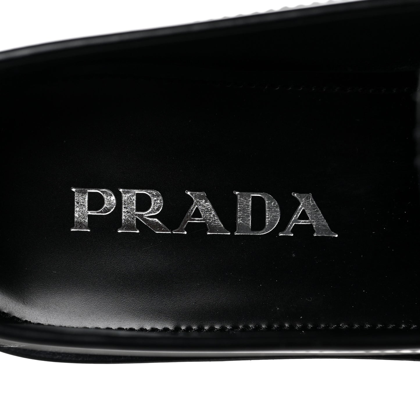Spazzolato Metal Triangle Logo 20mm Loafers 36 Black