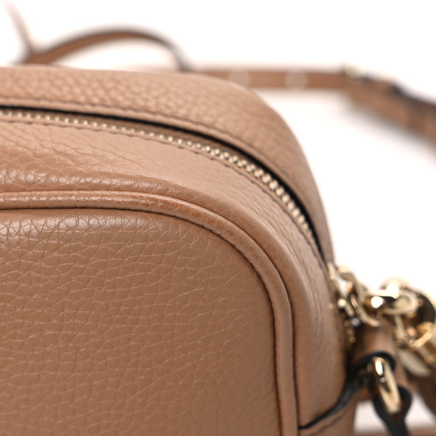 Gucci Pebbled Calfskin Small Soho Disco Bag Camelia 13 of 13