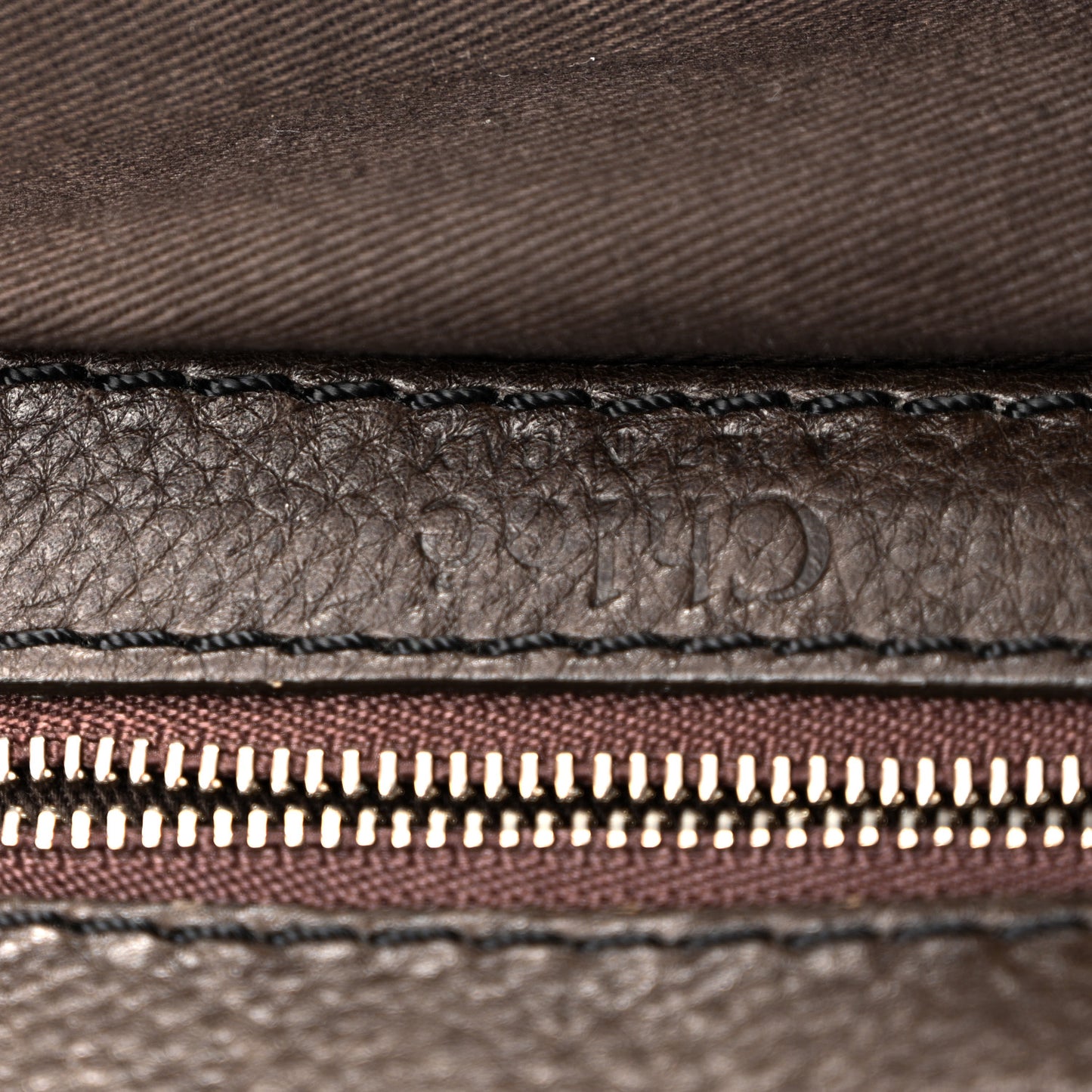 Calfskin Paddington Double Zip Bowler Chocolate