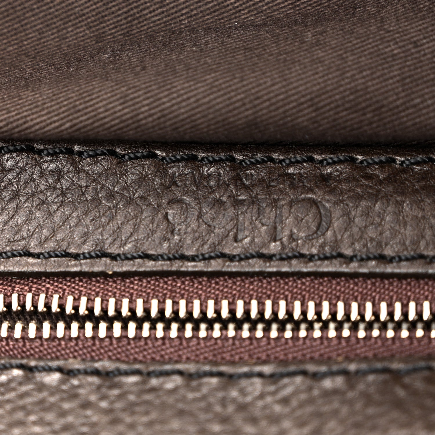 Chloe Calfskin Paddington Double Zip Bowler Chocolate 6 of 10