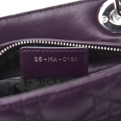 Christian Dior Lambskin Cannage Medium Lady Dior Purple 7 of 10