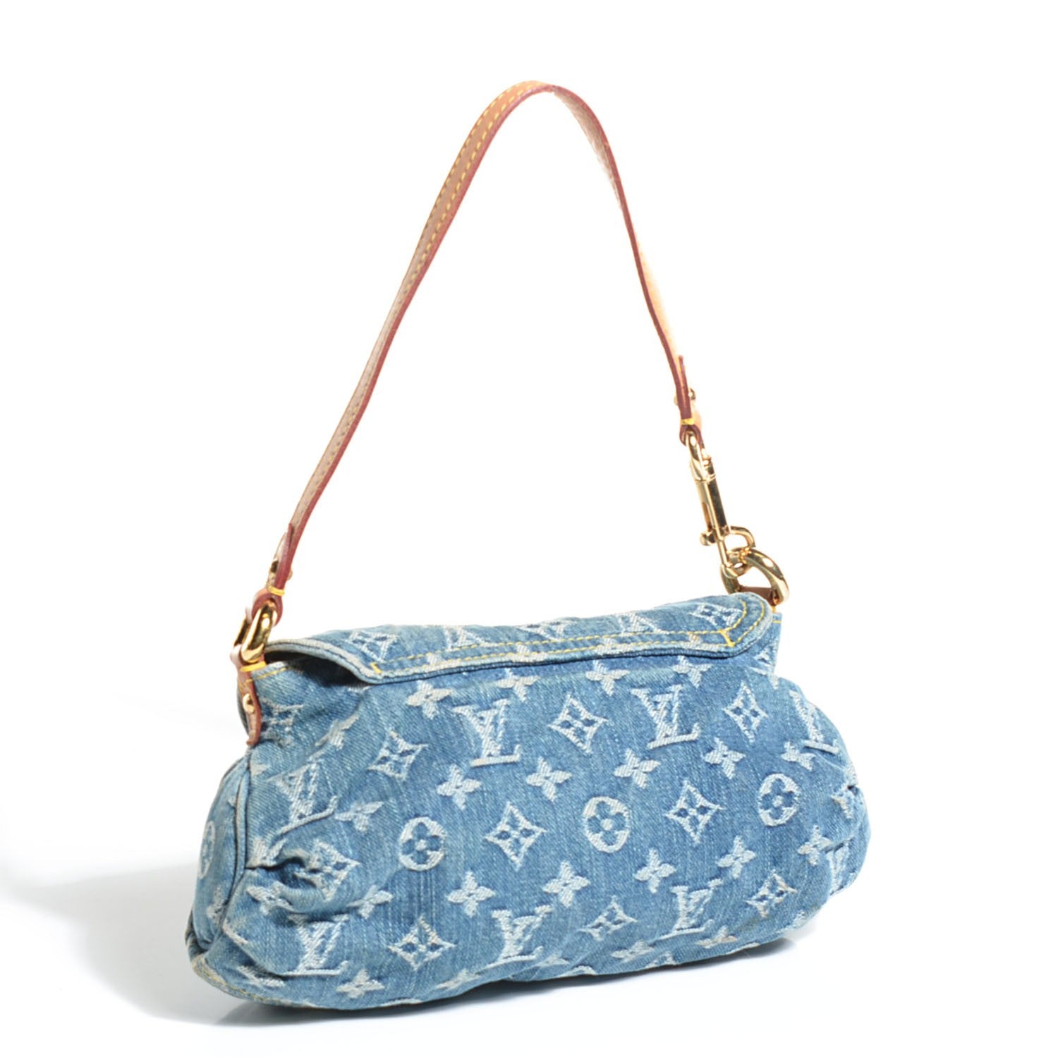 Louis Vuitton Monogram Denim Mini Pleaty Blue 3 of 7