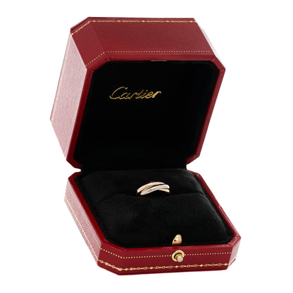 Cartier 18K Pink Yellow White Gold Small Trinity Ring 49 5 5 of 5