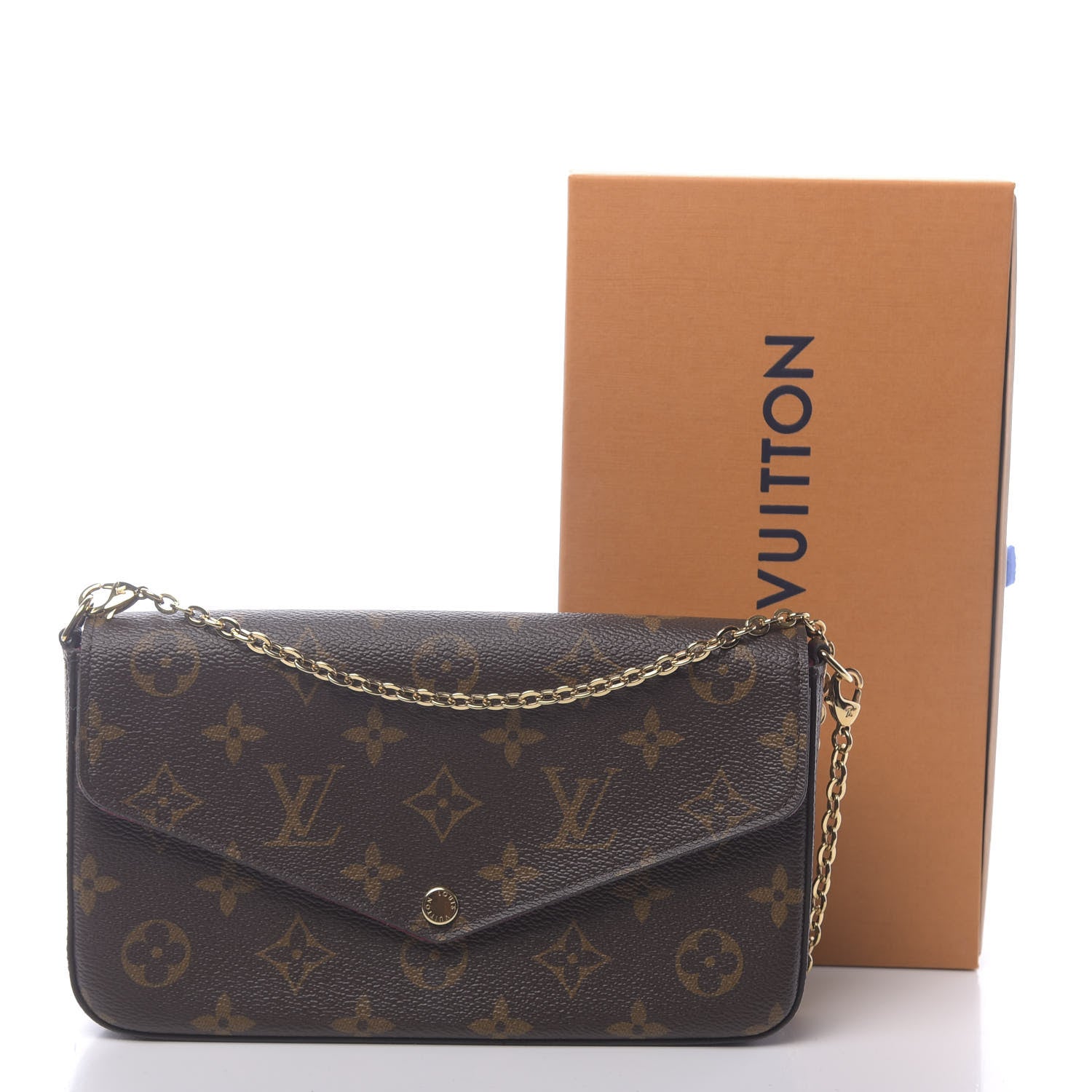 Louis Vuitton Monogram Pochette Felicie Chain Wallet Fuchsia 12 of 12