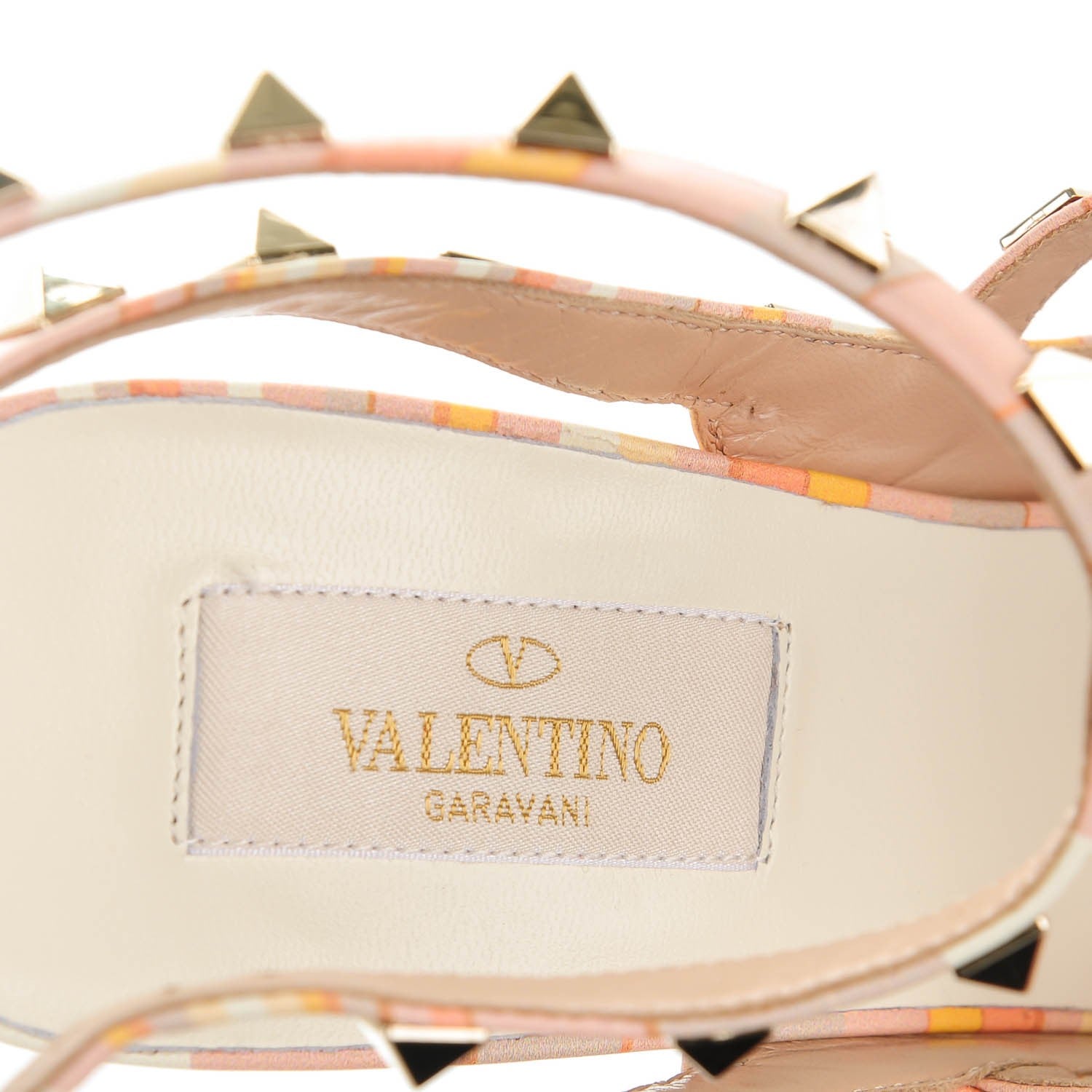 Valentino Garavani Nappa Native Couture 1975 Rockstud Ankle Strap 100mm Pumps 40 Mandarin Sorbet 7 of 8