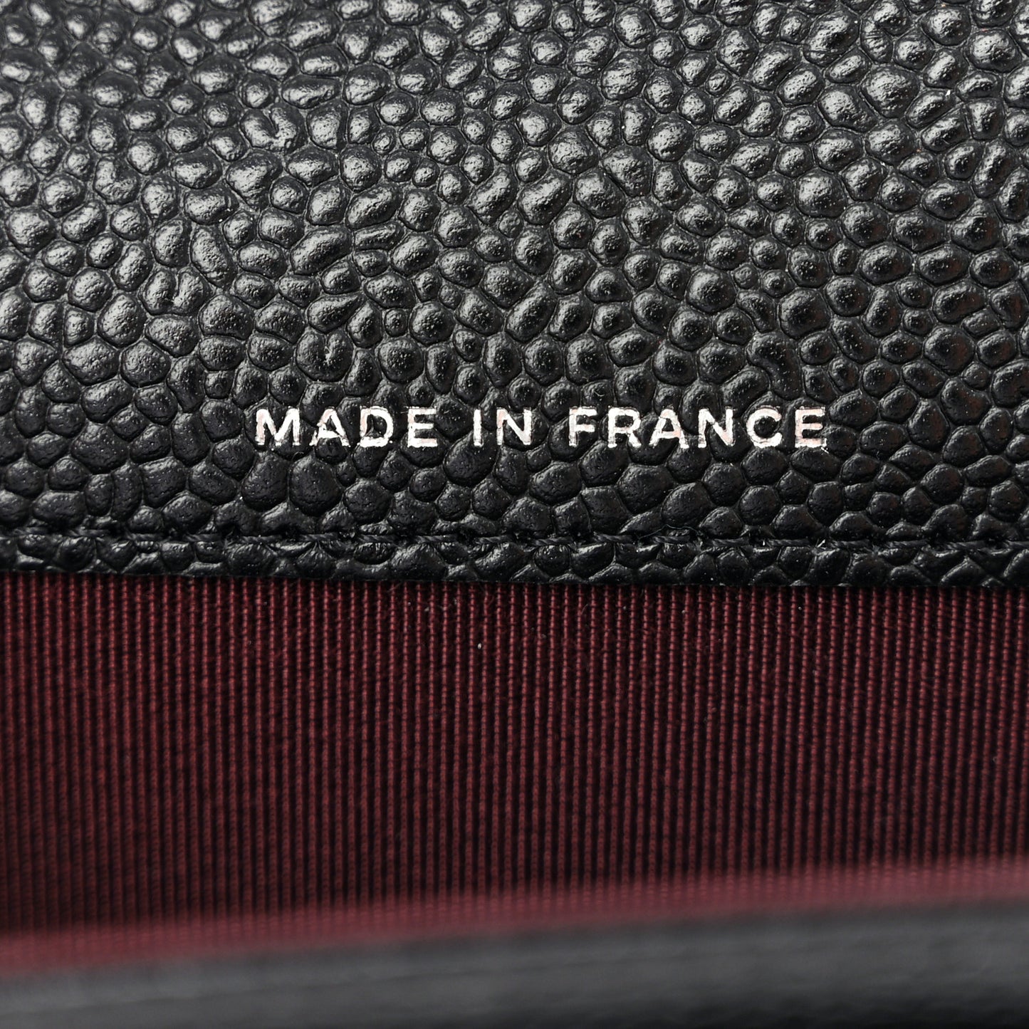 Caviar Quilted Flap Card Holder Wallet Black