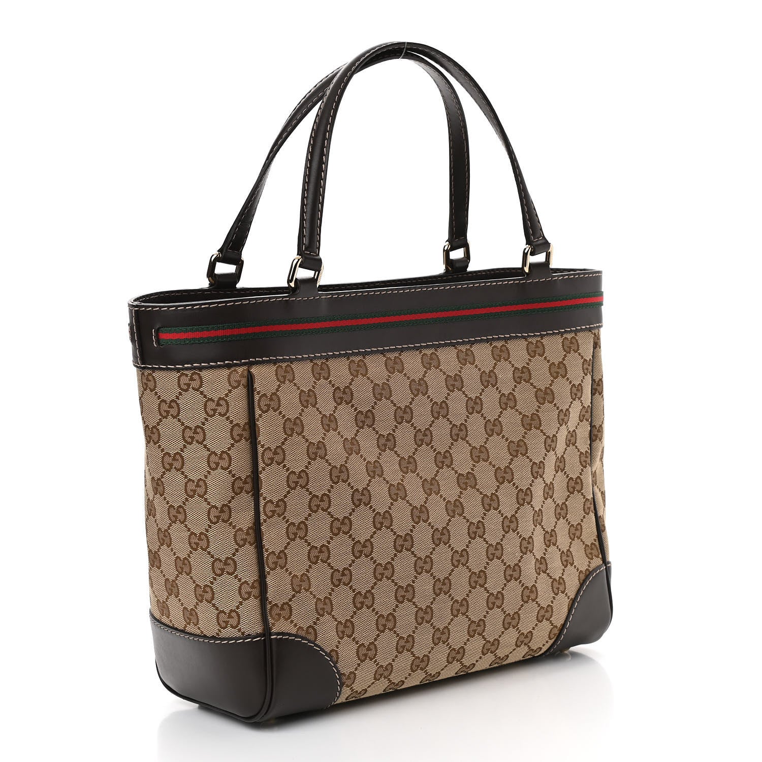 Gucci Monogram Web Medium Mayfair Tote Dark Brown 3 of 11
