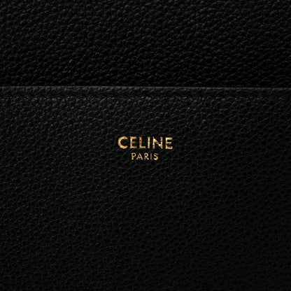 Celine Soft Grained Calfskin Sangle Bucket Bag Black 6 of 9