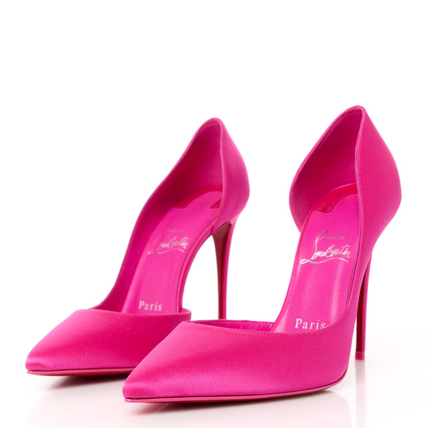 Christian Louboutin Satin Iriza 100 Pumps 37.5 Bolerose 3 of 8