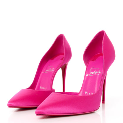 Christian Louboutin Satin Iriza 100 Pumps 37.5 Bolerose 3 of 8
