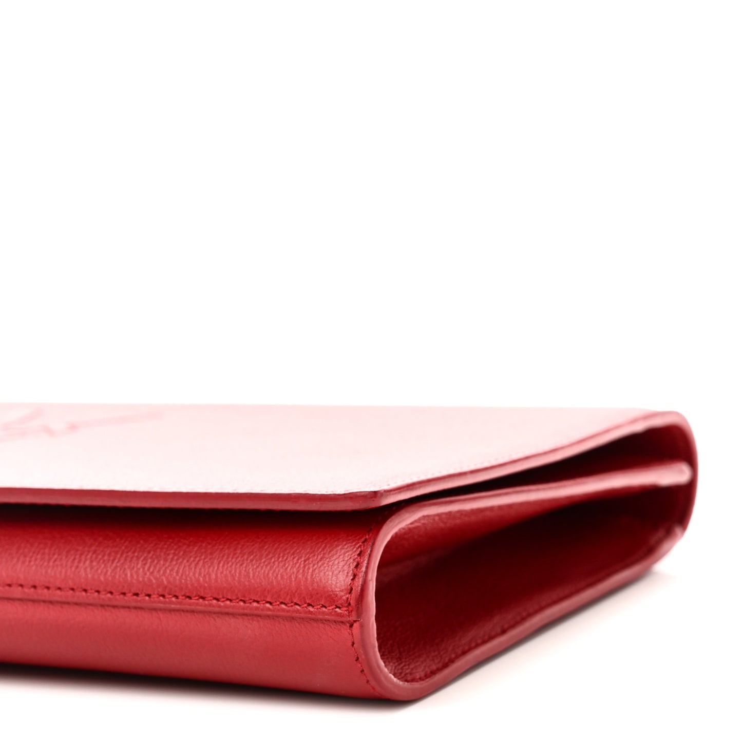 Calfskin Monogram Large Belle De Jour Clutch Red