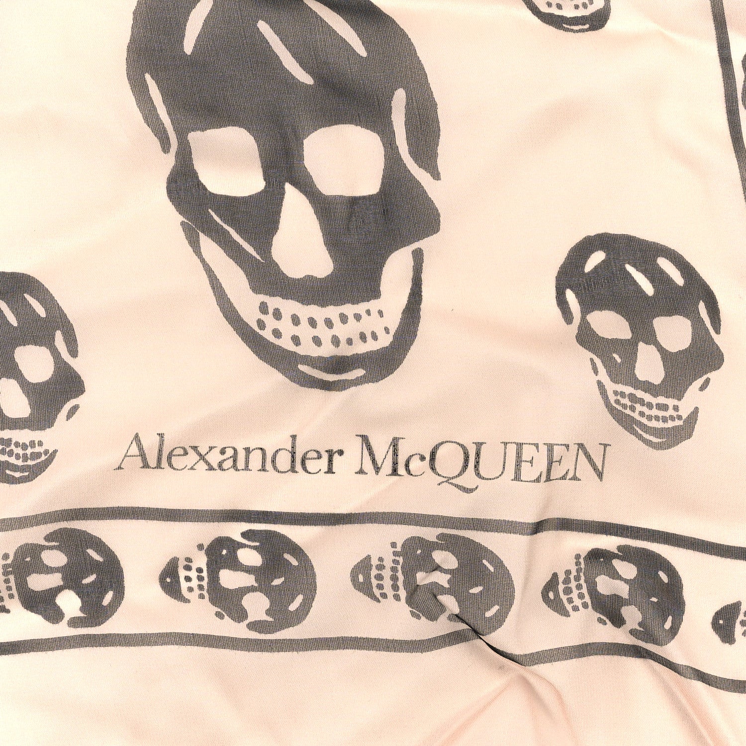 Alexander McQueen Silk Chiffon Skull Scarf Rose Black 2 of 3