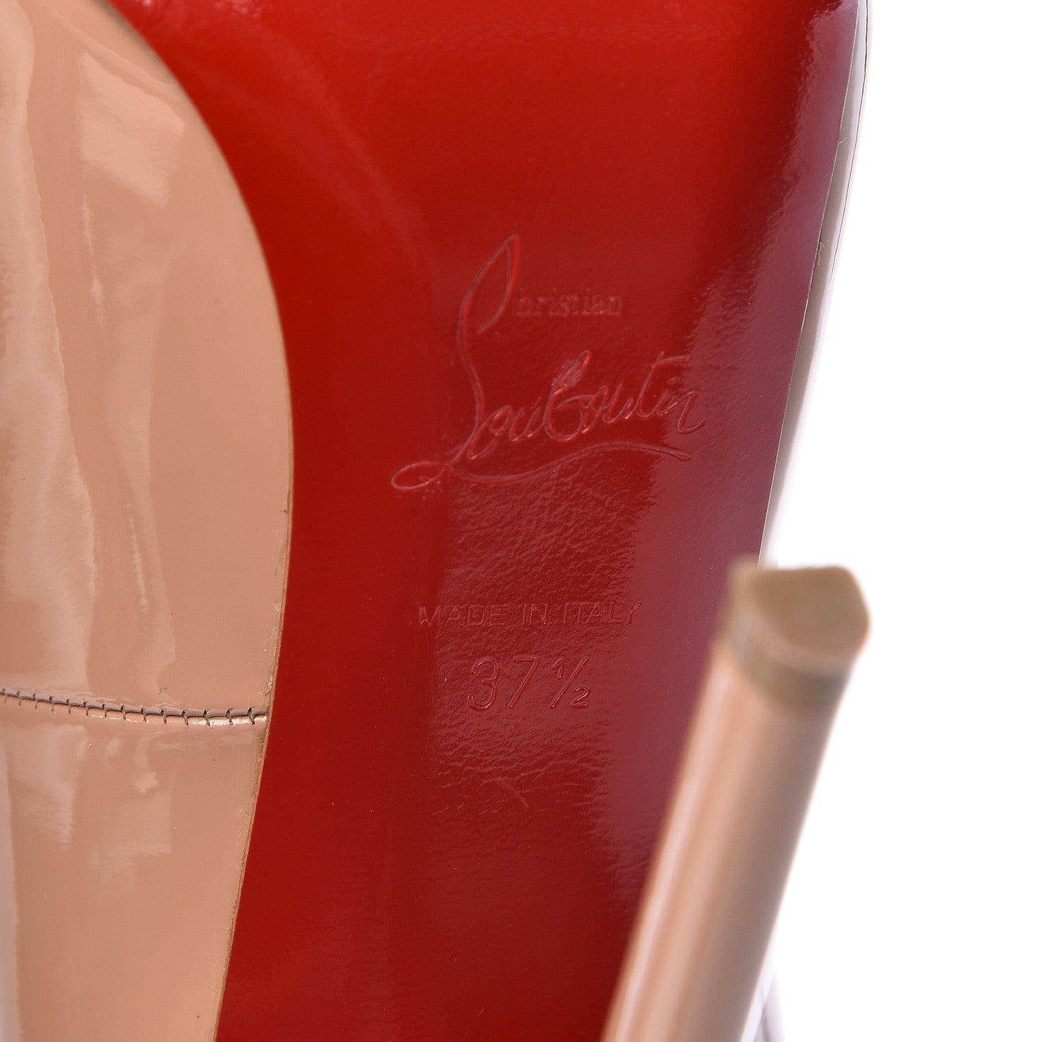 Christian Louboutin Patent Pigalle 120 Pumps 37.5 Nude 8 of 10