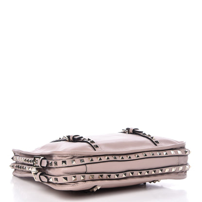 Valentino Garavani Vitello Rockstud Shopper Tote Poudre 4 of 10