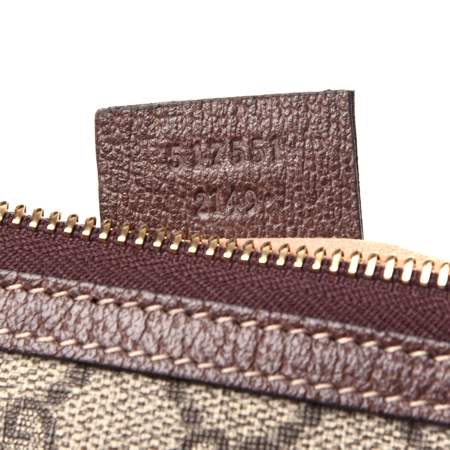 GG Supreme Monogram Large Ophidia Pouch Clutch Brown