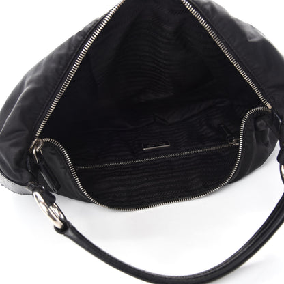 Prada Tessuto Nylon Saffiano Hobo Black 5 of 11