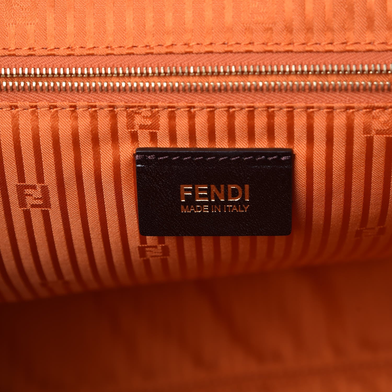 Fendi Vitello Elite Large 2Jours Tote Arancio 6 of 9