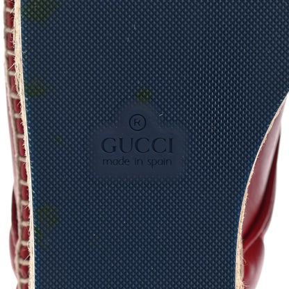 Gucci Nappa Matelasse GG Pilar Flatform Lace-Up Espadrilles 37 Hibiscus Red 6 of 12
